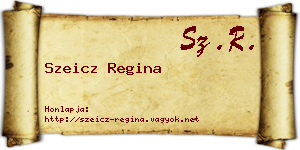 Szeicz Regina névjegykártya